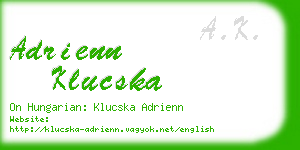 adrienn klucska business card